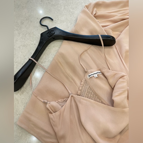 Reformation Ingrid Dress In Champagne Size 4 - Picture 5 of 14
